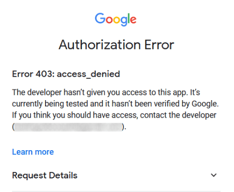 Помилка 403 Access Denied.