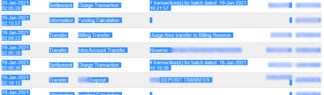 Вибір транзакцій Authorize.Net для імпорту