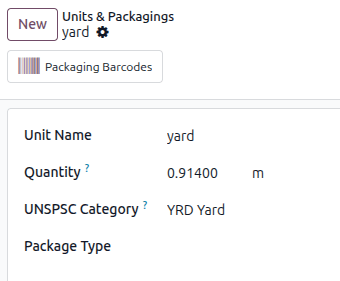 Specify a reference unit in the Quantity field.