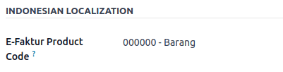 Продукт з кодом продукту E-Faktur.