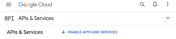 Увімкніть API та сервіси для проєкту API.
