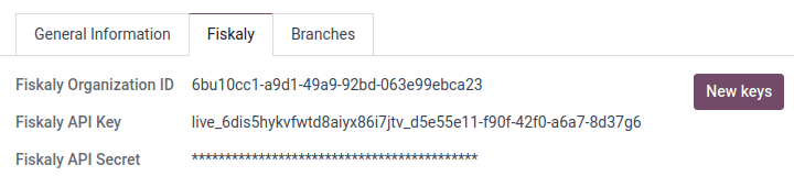 Вкладка реєстрації Fiskaly
