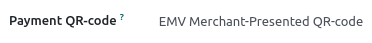 Виберіть опцію EMV Merchant-Presented QR-code.