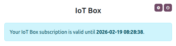Домашня сторінка IoT box з датою дійсності сертифіката HTTPS.