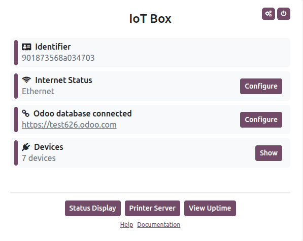Домашня сторінка IoT box