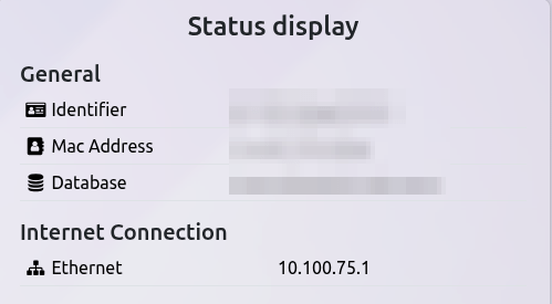 Відображення статусу з IP-адресою IoT box