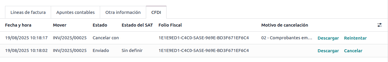 Старий рахунок з CFDI Origin.