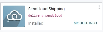 Модуль доставки Sendcloud у модулі Застосунки Odoo.