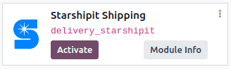 Модуль Starshipit Shipping у модулі Програми Odoo.