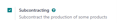 Параметр Субпідряд у додатку Виробництво.