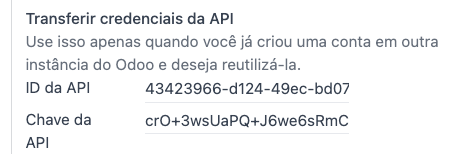 Передача облікових даних API.